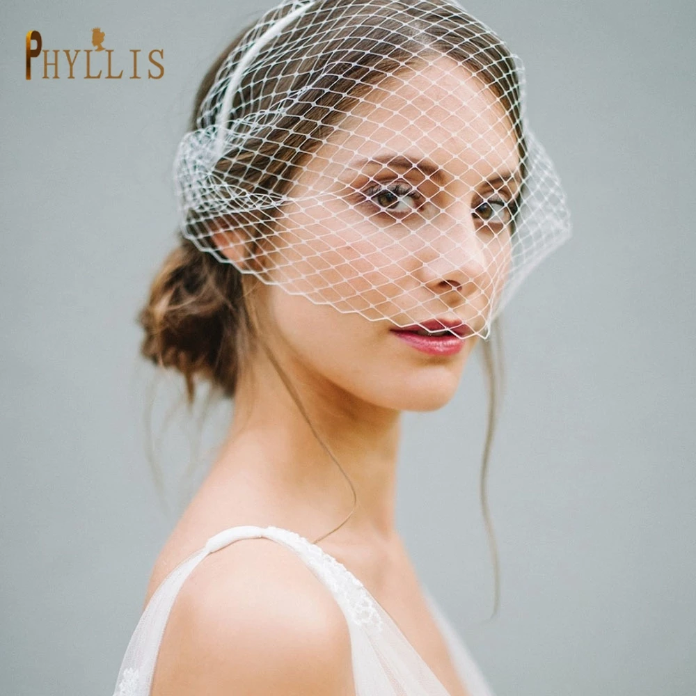 JM19 Birdcage Black Face Net Mask Crystal Beaded Birdcage Veil Bridal Veil Noiva Accessoire Charming Wedding Fascinator