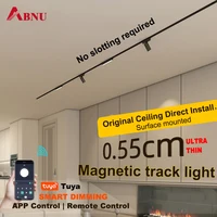 Smart Home Tuya Dimming Magnet Track light Ultra-Thin Ceiling Surface Mounting LED Ceiling magnetic track Light favourite 1