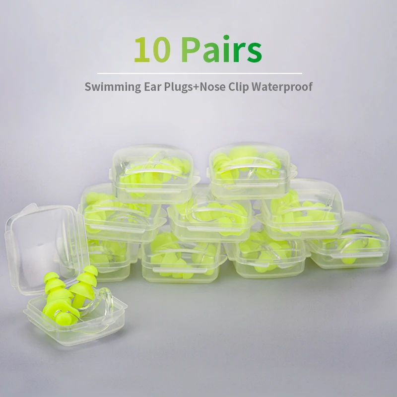 10 Pair Silicone Ear Plugs Sound Insulation Ear Protector Anti Noise Snore Comfortable Sleeping Swimming Earplug Noise Reduction one pair diy kits finished board 350w 350w l20 se 2sa1943 2sc5200 4ohm dual channels sound amplifier ljm simplified version
