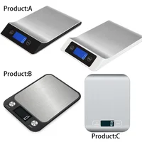 Kitchen Electronic Digital Scales 15Kg/1g Weighs Food Cooking Baking Coffee Balance Smart Stainless Steel Digital Scale Grams 6