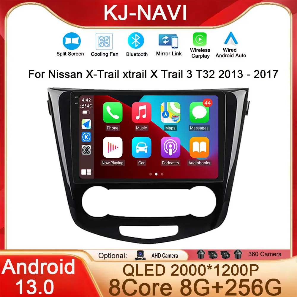 

Android 13 Car Radio Multimedia Player For Nissan X-Trail Xtrail X - Trail 3 T32 2013 - 2017 Qashqai 2 J11 Navigation Stereo GPS