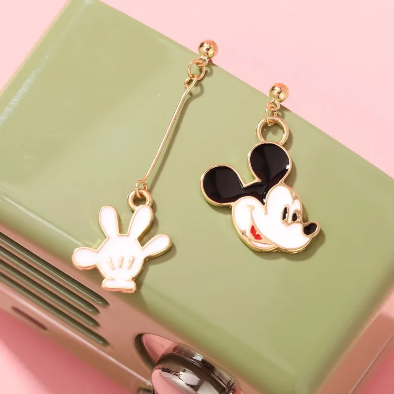 Fashion Simple Disney Cartoon Mickey Mouse Earrings for Women Jewelry Cute Minnie Ear Studs Girls Ear Hooks Kids Earrings Gifts