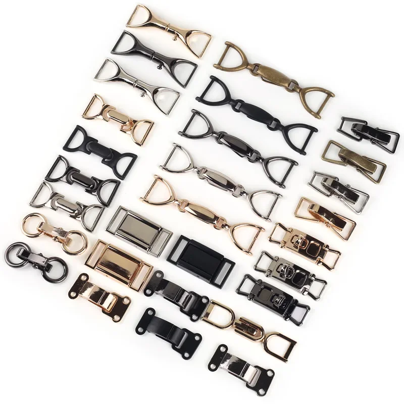 3pcs Metal Buckle Clothes Shoes Accessories Head Adjustment Decorative Belt Buckle Buttons Sewing Accessories