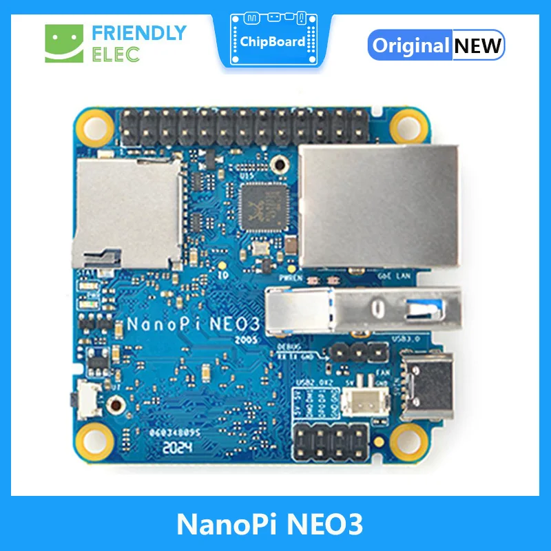 Friendlyelec nanopi neo3 1gb/2gb ddr4 rk3328 córtex a53 quad-core 64-bi suporte linux ubuntu atualização do núcleo nanopi neo2