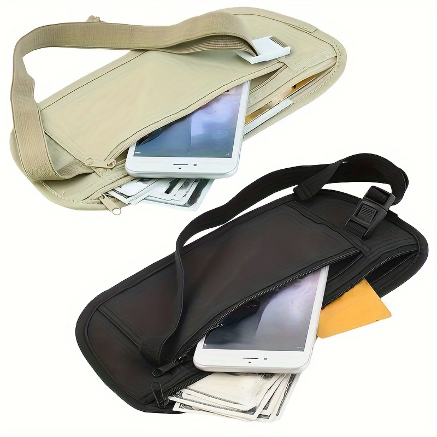 Versatile Portable Bag with Zipper-Ideal for Passports and Travel On-the-Go