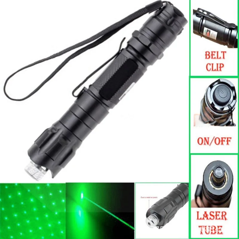 

Green Red Blue Purple Light Multi-Function Flashlight For Emergencies Camping