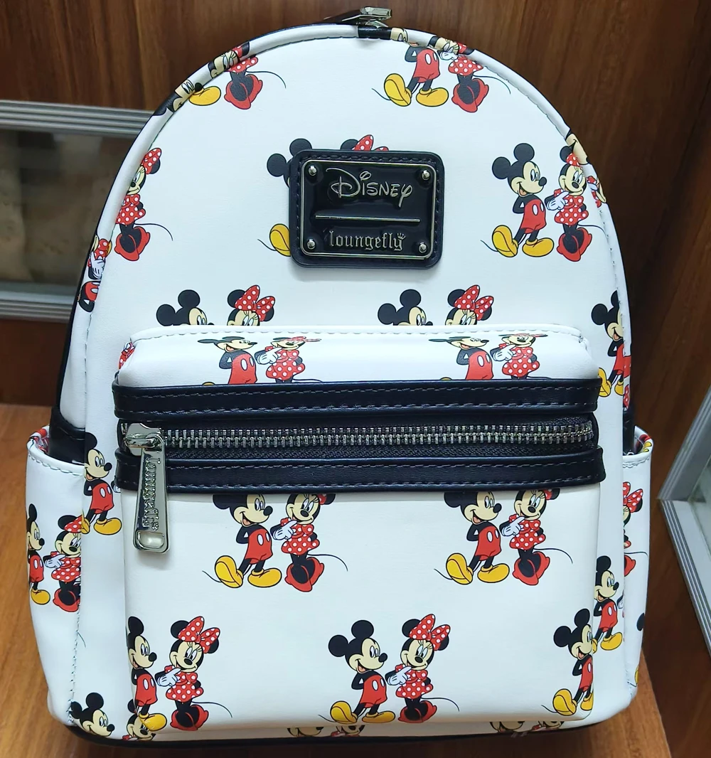 Loungefly Disney Mickey Mouse Pu Leather Women's Backpack Castle Cosplay Leisure Travel Bag Mini Children's Schoolbag 5