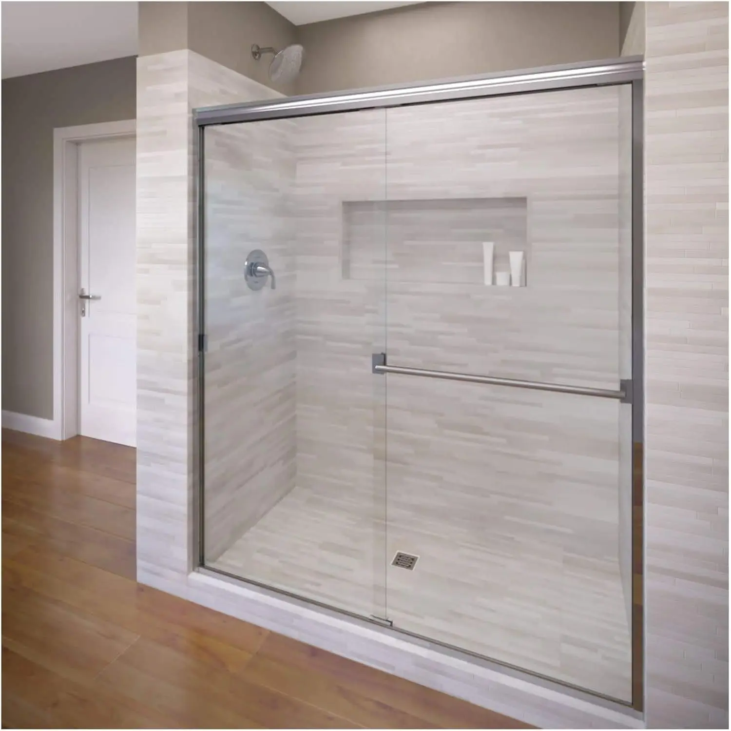 Sliding Glass Fits 44-47 Inch Opening Designed To Prevent Water Flooding in Shower