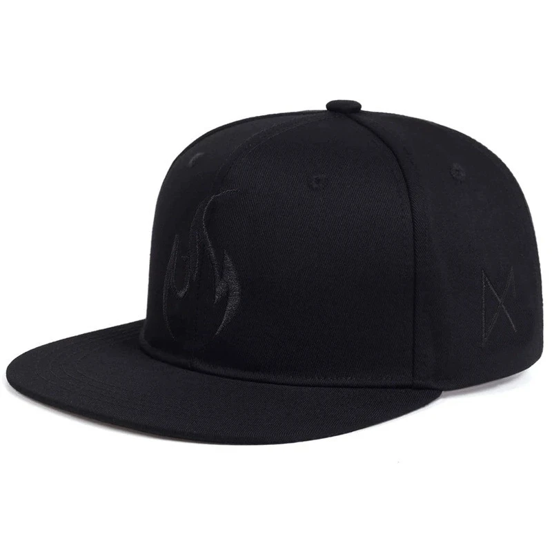 Fashion Flame Embroidery Baseball Cap Adjustable Cotton Snapback Hat Men Women Outdoors Hip Hop Trucker Hats Sports Casual Caps 3