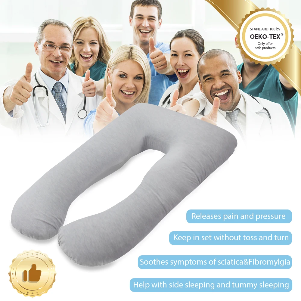 U Shape Pregnancy Pillows for Sleeping Large, Body Pillows for Adults, Valentine's Day Gifts 4