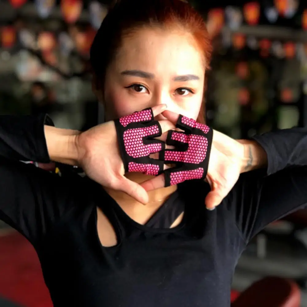 Four Finger Women Workout Gloves Soft Breathable Comfortable Fitness Gym Yoga Exercise Hand Palm Protector 헬스 장갑 2