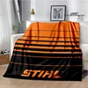 stihl logo printed Warm Flange blanket picnic Soft and comfortable blanket bed linings birthday gift 2