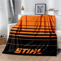 stihl logo printed Warm Flange blanket picnic Soft and comfortable blanket bed linings birthday gift 2