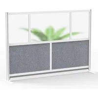 Stand Up Desk Store Expanse Modular Wall | 70''x 48''Wall | Expandable Partition Room Divider with Rearrangeable Frosted Acrylic 1