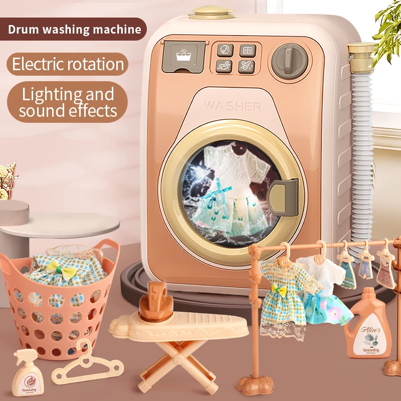Children's washing machine toys Rotatable washing can add water Music with lights 3-12 year old baby's birthday gift