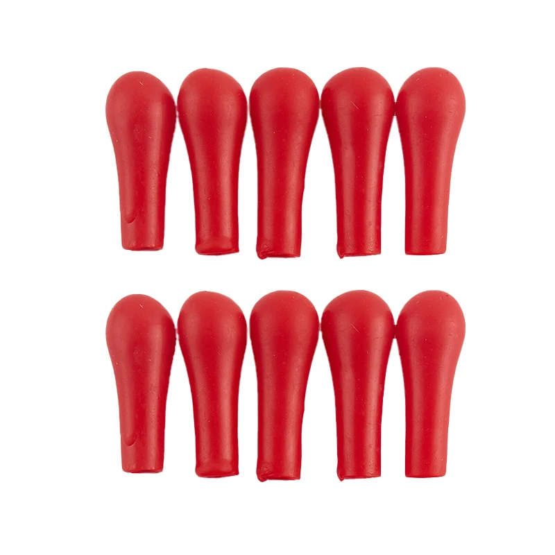 10-Piece Set of Red Rubber Bulb Droppers