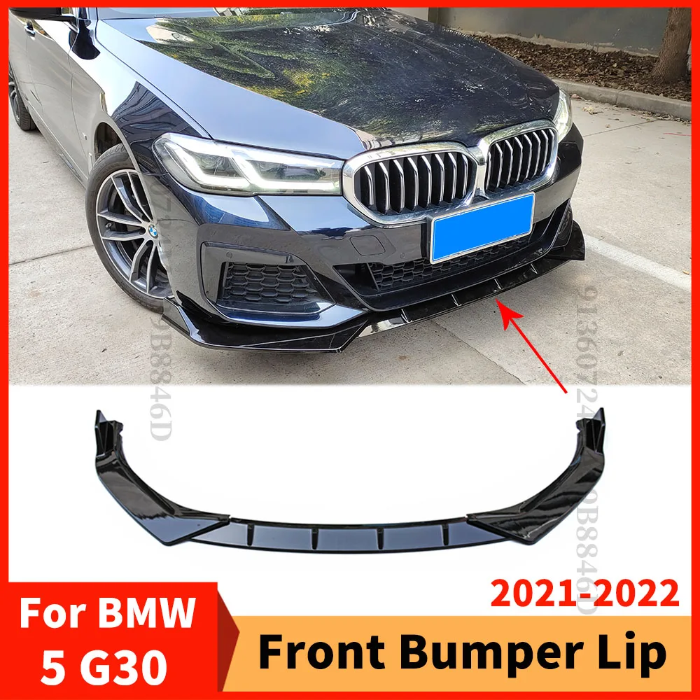 

Exterior Part Tuning Decoration Front Bumper Lip Chin Accessories Splitter Refit For BMW 5 Series G30 2021 2022 525i 540i 530i M