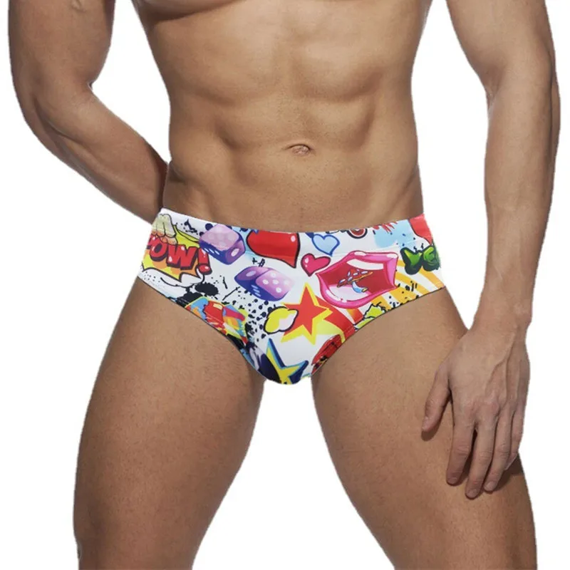 

Men Swimsuits Sexy Swim Briefs Surf Board Beachwear Bermuda Sports Shorts Man Swimming Trunks Gay Swimwear Bathing Suits