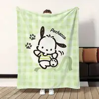 Kawaii vert Pochacco couvertures poilues pour lit couverture 150 cm X 200 cm intérieur de la maison literie de luxe moelleux Plaid canapé jeter genou sieste 2