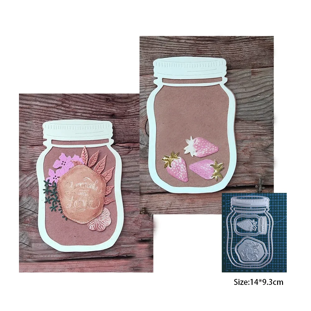 

Metal Punching Knives 2023 Strawberry Bottle Card Making Cutting Die Scrapbook Slimline Die Cut Mold Template for Paper Craft