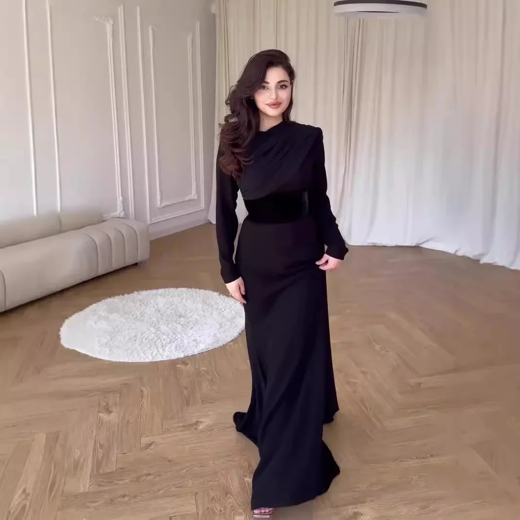 أكمام كاملة طول الكلمة حورية البحر فساتين حفلة موس...