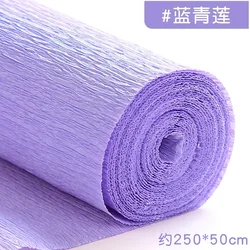 Colored Crepe Paper Roll for DIY Crafts and Gift Wrapping (50x250cm) (Bluish blue)