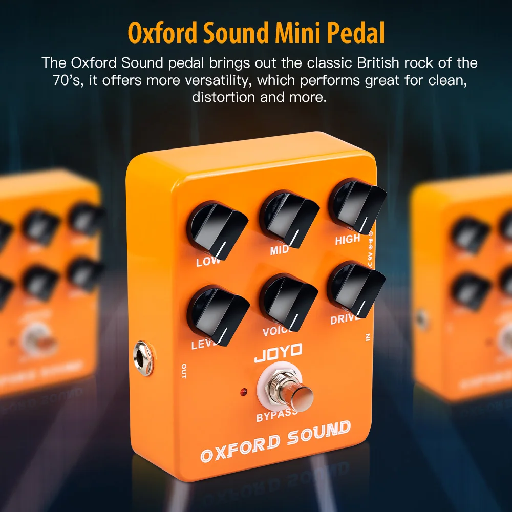 JF-22 OXFORD SOUND Distortion Guitar Pedal Classic 70's British Rock Distortion