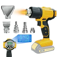 300W 540℃ Cordless Heat Gun with 5 Nozzle & LCD Digital Display Shrink Wrapping Hot Air Gun for Dewalt 20V Battery (No Battery) 1