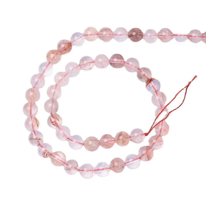 Natural Red Gum Flower Quartz Stone Round Loose Beads 6 8 10 12 MM For Jewelry Making DIY Bracelets Necklaces Handmad 15