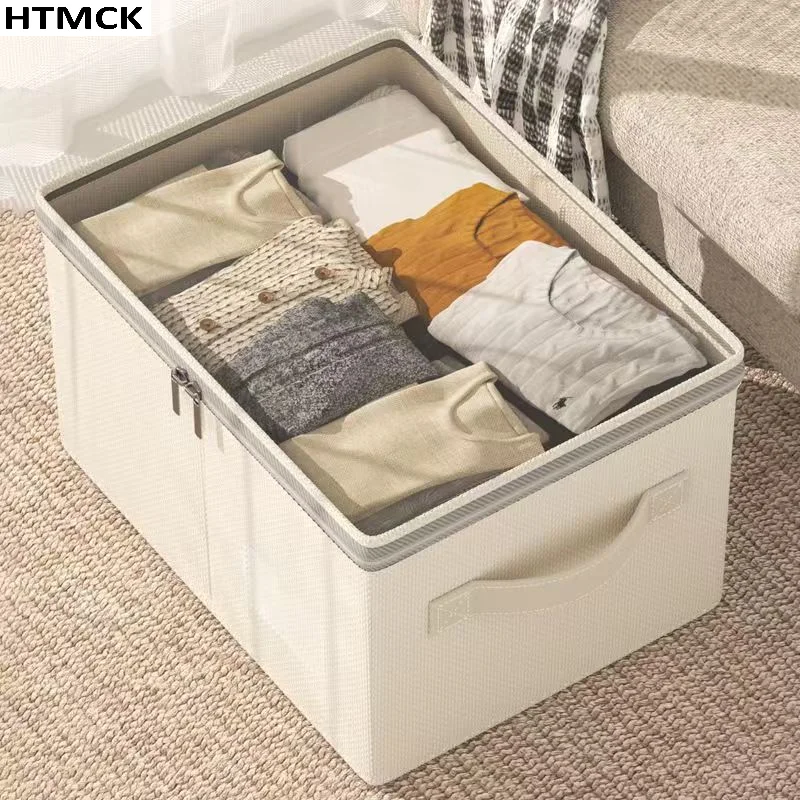 Foldable Clothing Storage Box Large Capacity with Lid Quilt Down