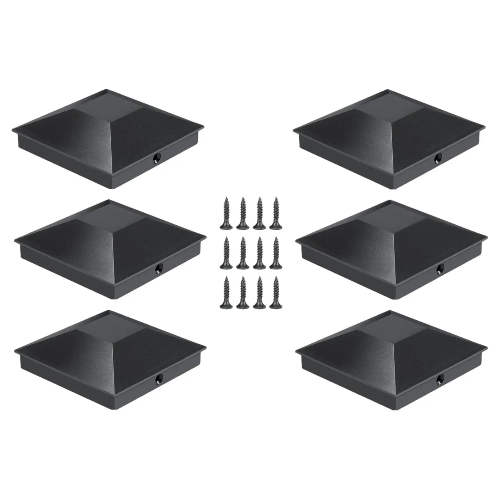 6Pcs Pyramid Post Caps Covers Sun Protection 4x4 Deck Corridors Backyard Lawn Decor Garden Decking Fence Post Toppers column cap hat