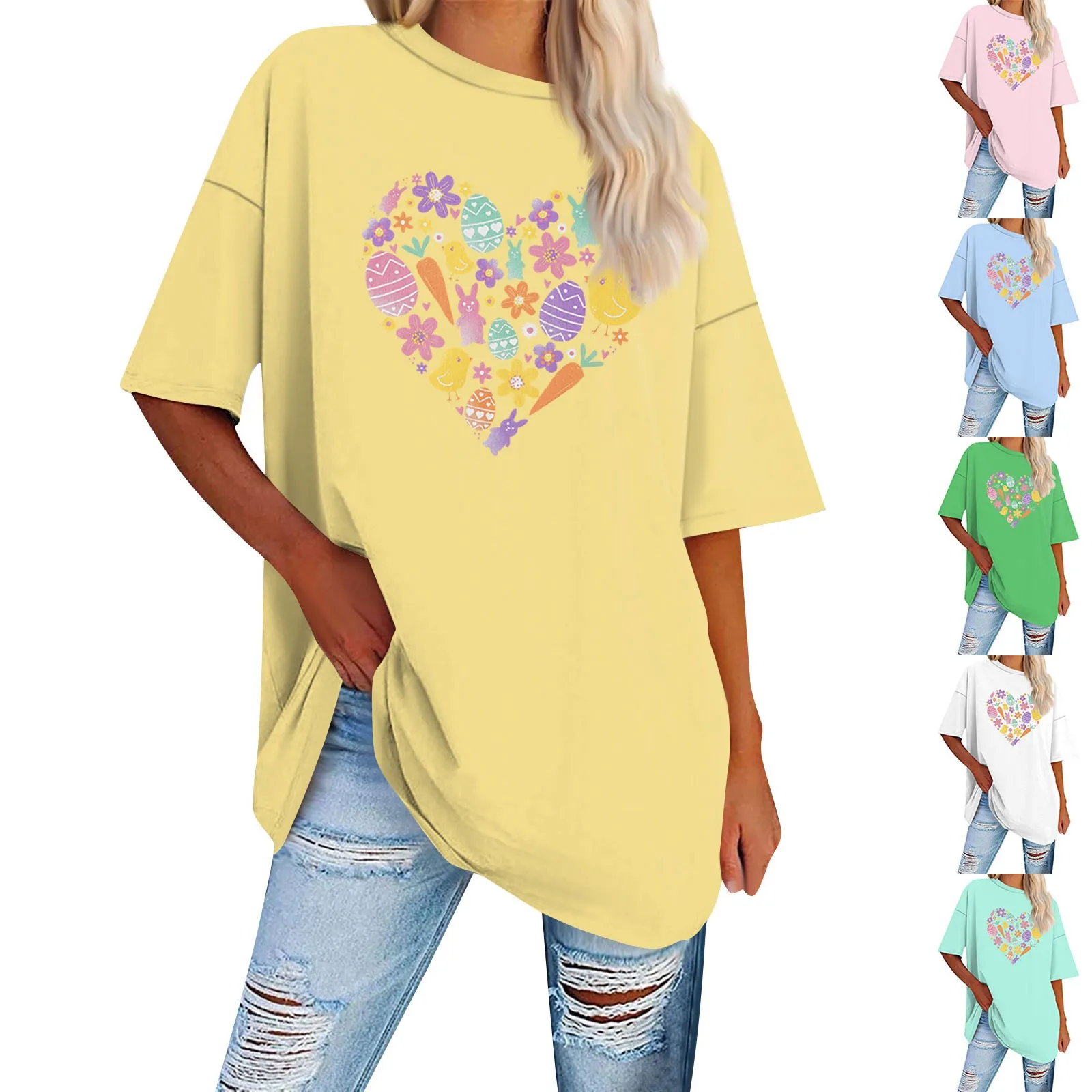 

Пасхальная рубашка для женщин, Однотонная футболка с изображением яйца, кролика, топ с коротким рукавом, женская одежда, футболки, новые модные женские футболки