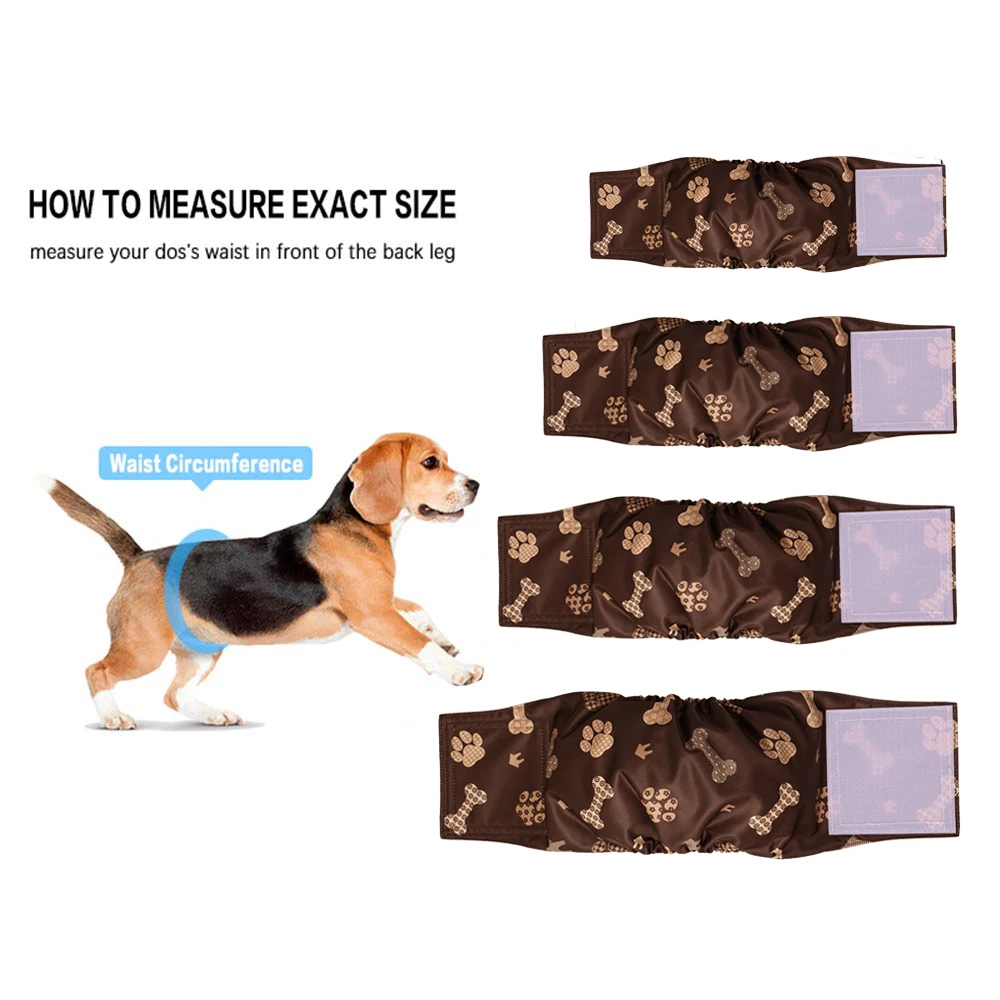Reusable Dog Diaper Washable Male Belly Band Wrap Waterproof Pets Diaper Shorts for Large Dogs Female Physiological Pants Puppy dog diapers pet diapers dog nappies