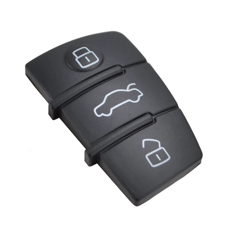 Flip Key Fob Shell Remote 3 Button Rubber Pad Replacement for AUDI A2 A3 S3 A4 A6 A6L A8 Q3 TT Quattro