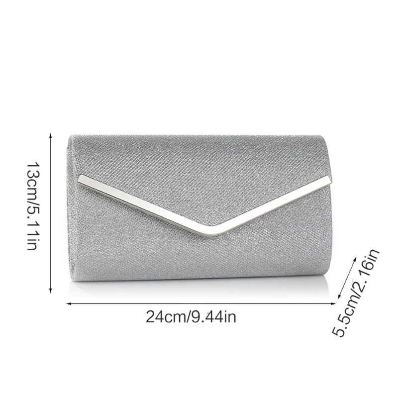 Envelope Wallet Shoulder Bag Evening Clutch Perfect for Bridal Prom Party