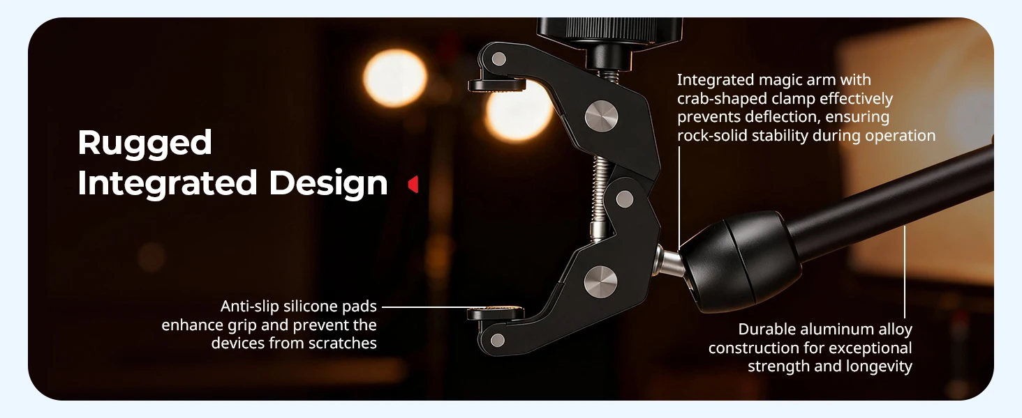 SmallRig Desktop Magic Arm mit krabbenförmigem Klemmset, zweiteilig, verstellbarer Magic Arm, 55 cm, 5624 – Detail 6