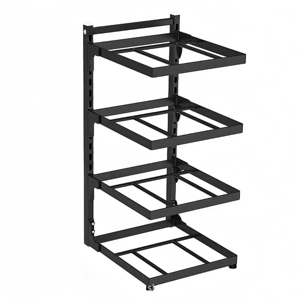 Kitchen Sink Storage Rack Multi-Layer Cooker Storage Rack for Home Stovetop Cabinets Adjustable Pot Pantry