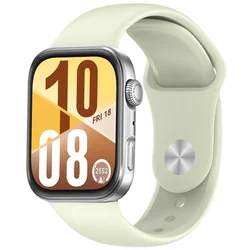 Breathable Silicone Sports Strap - Comfortable Replacement Wristband Accessory for Huawei Fit 4 pro (Official Green)