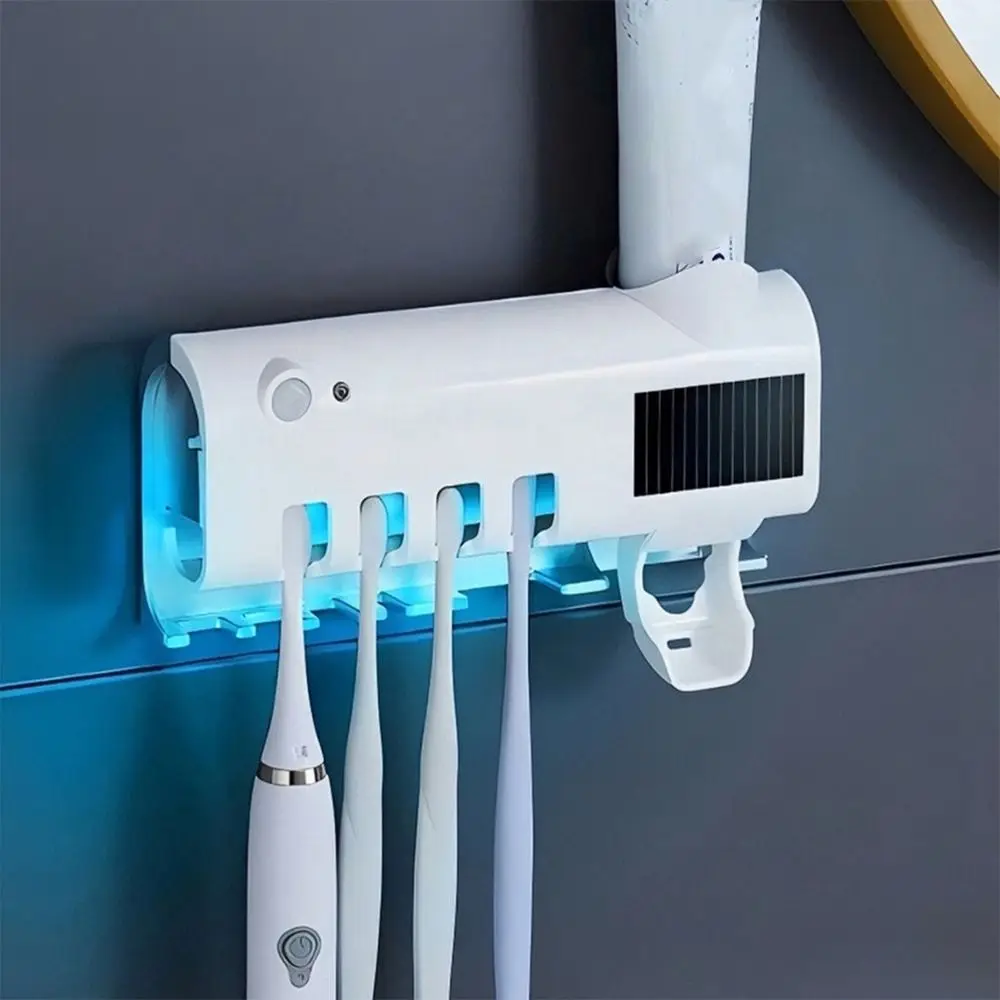 USB 충전 자동 치약 디스펜서 적외선 살균 태양광 치약 짜개 비접촉식
