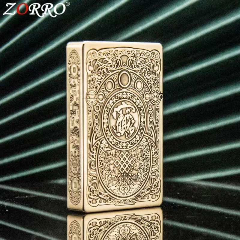 Zorro ZL8 Copper Ultra-thin Kerosene Lighter Constantine Pattern