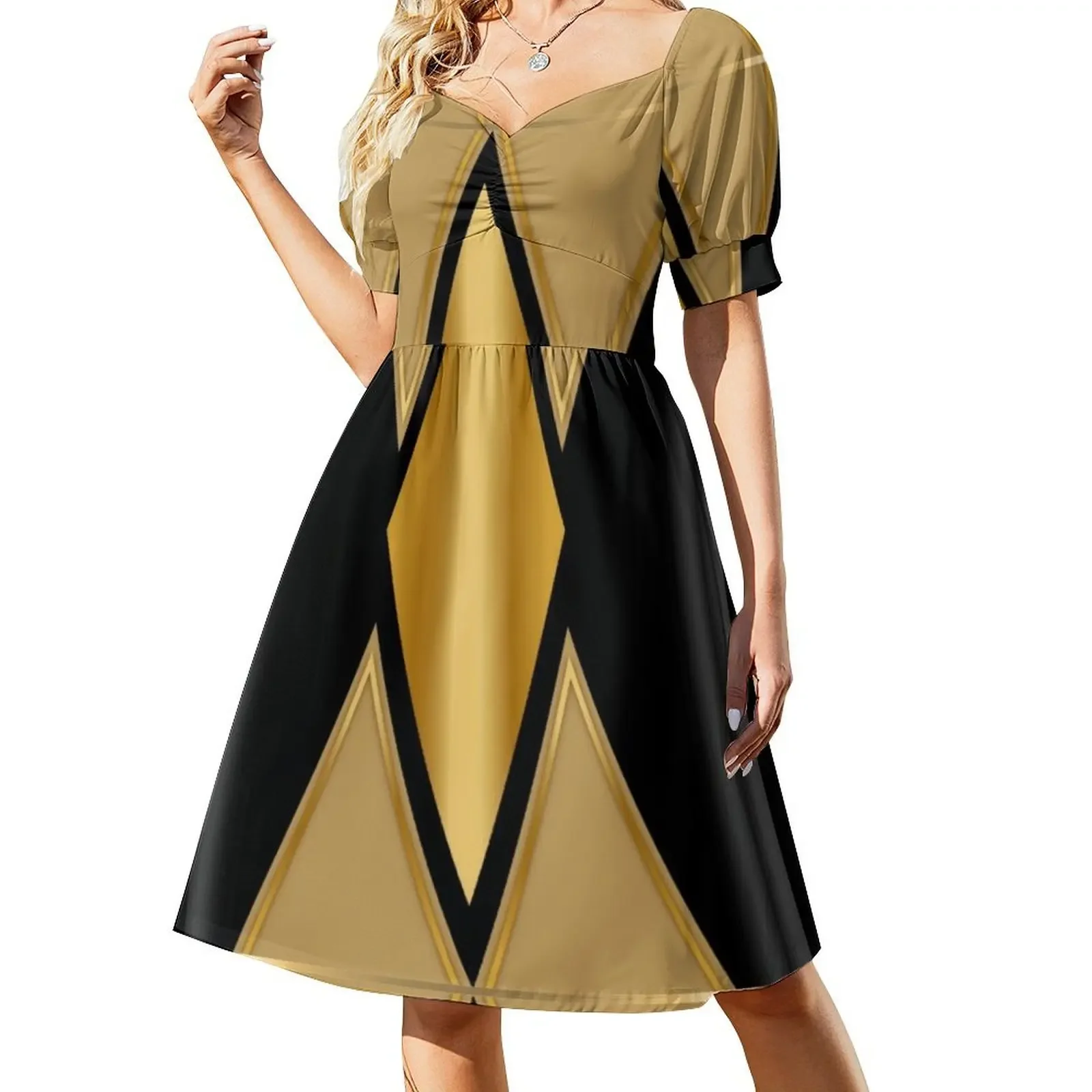 thumbnail image 1 of Vestido sin mangas negro y dorado elegante y chic vestido de noche ropa vestido largo mujer, 1 of 7
