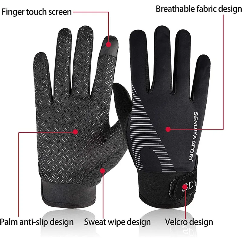 Workout Gloves gym gloves Weight Lifting Full Palm Protection & Extra Grip Gym Fishing Fencing Full Finger Gloves ForTraining Fitness
