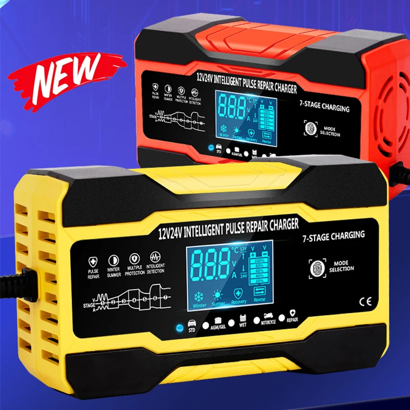 10a Smart Car Batterie ladegeräte 12V 24V Kfz-Ladegerät Batterie-Trickle- Ladegerät für Blei-Säure-Batterien - AliExpress