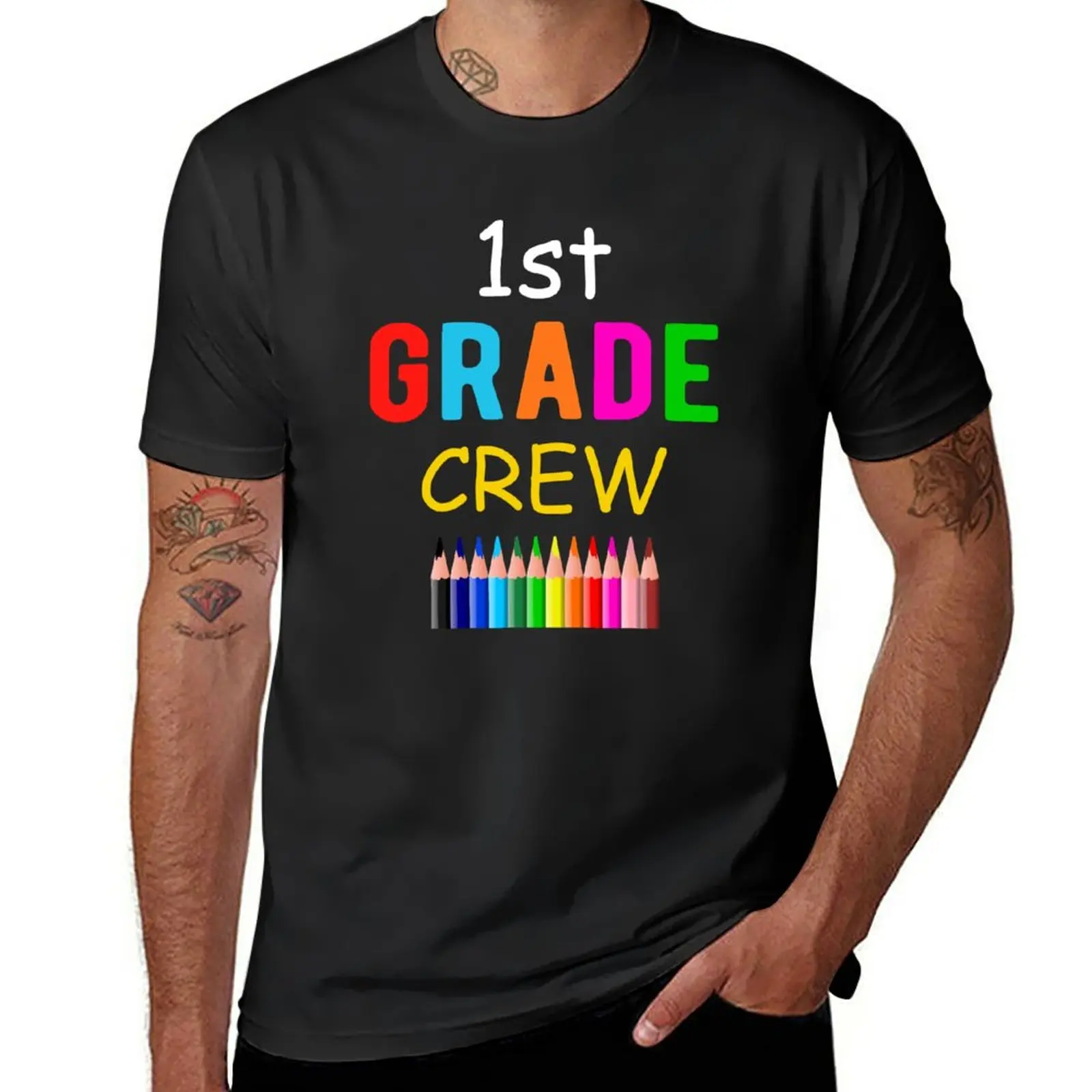 

New 1st Grade Crew, First Grade Squad, First Day Of School T-Shirt cute clothes summer top fruit of the loom mens t shirts