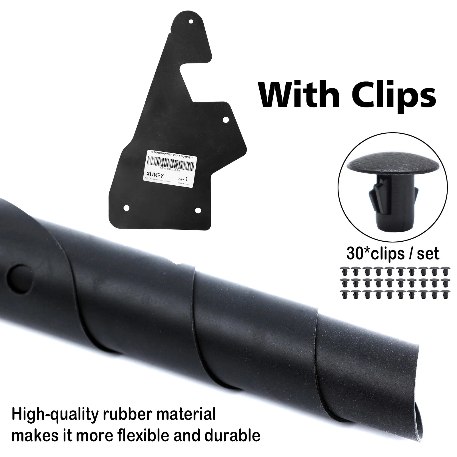 4PCS GUMMI Splash Shields Für Ford Ranger P375 PX T6 2011-2023 Everest U375 UA 15-22 Fender Liner Schürze Wachen Dichtung Schutz – Detail 3
