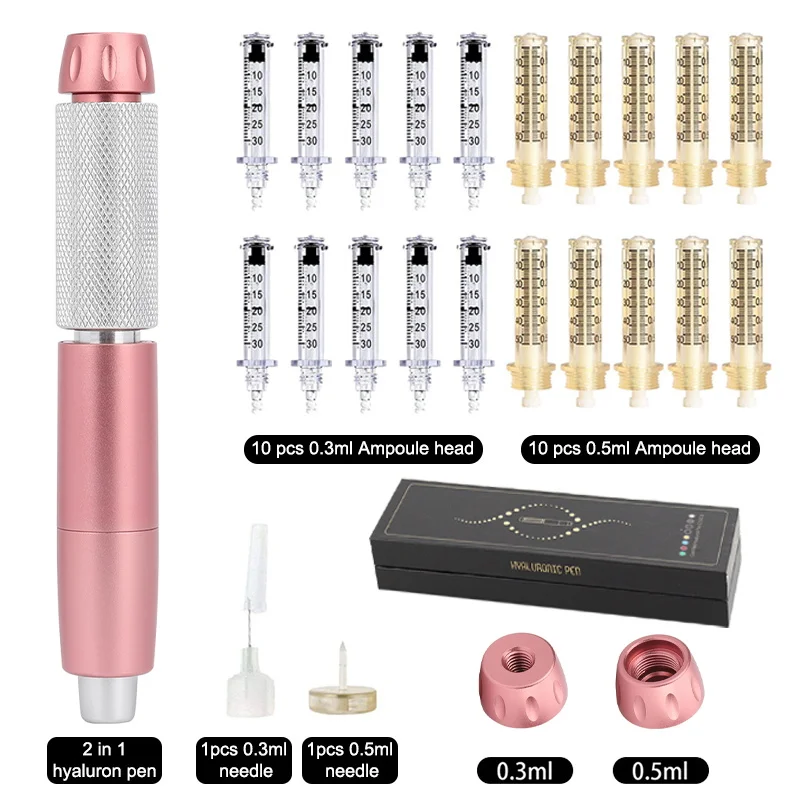 0.3 And 0.5ML hyaluron Pen Hyaluronic Acid Lip Filler Injection Pen No Needle Atomizer Anti Wrinkle Water Syringe hyaluronic acid pen