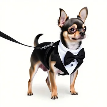 Dog Tuxedo Bow Vest 1