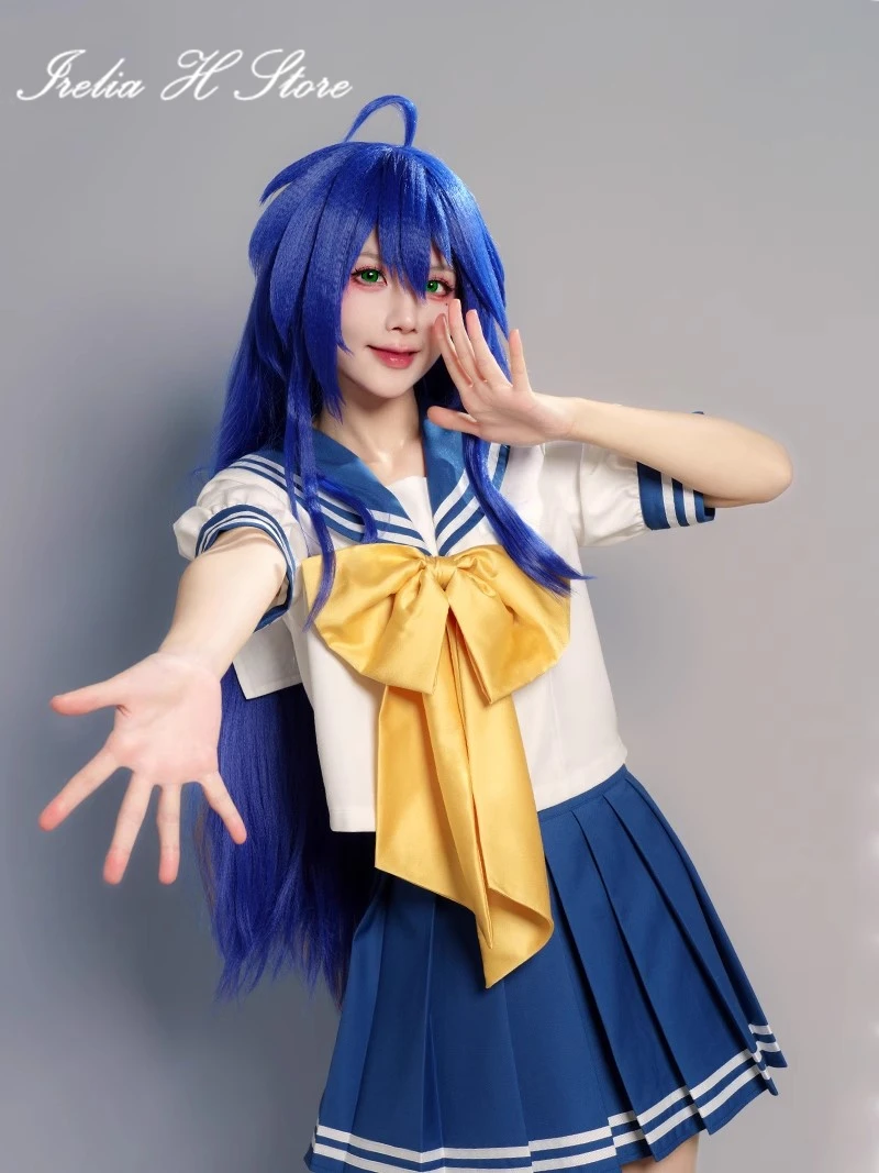 

Irelia H Store LuckyStar School Uniform Hiiragi Kagami Izumi Konata Cosplay Costume Summer jk skirt