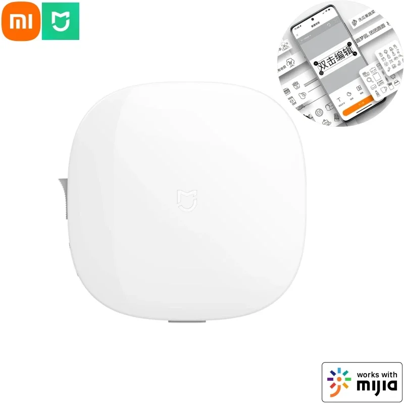 

Принтер для этикеток Xiaomi Mijia, водонепроницаемый термопринтер без чернил, с маслонепроницаемой этикеткой, умная бирка, напоминание, работает с приложением Mi Home