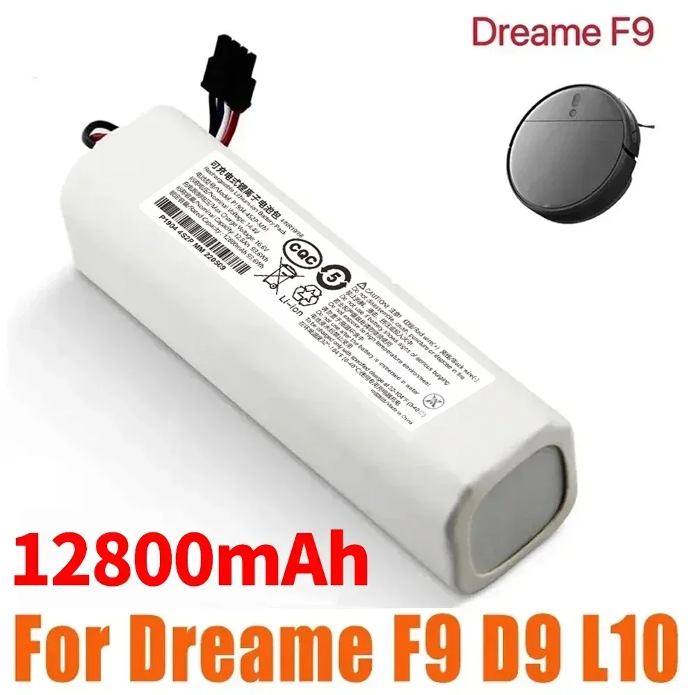 

Original 14V 12800mAh P2008-4S2P-MMBK Replacement Battery For Dreame F9 D9 L10 Pro Plus RLS3 RLS5 RLS5L RLS5D Accessories Parts